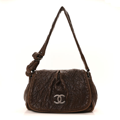 Chanel Distressed Lambskin Le Marais Ligne Messenger Flap Brown 1 of 10