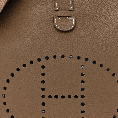 Hermes Taurillon Clemence Evelyne III GM Etoupe 8 of 10