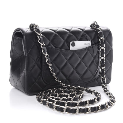 Chanel Lambskin Quilted Mini Rectangular Flap Black 3 of 11