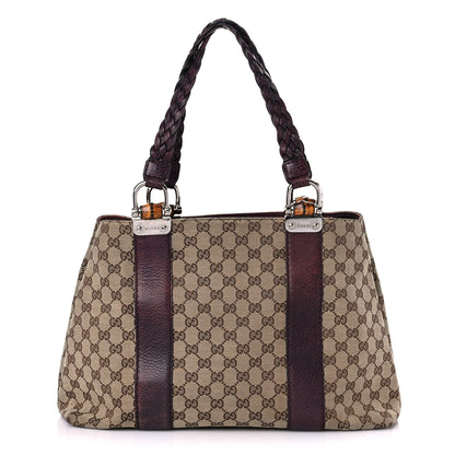 Gucci Monogram Medium Bamboo Bar Tote Bordeaux 1 of 21