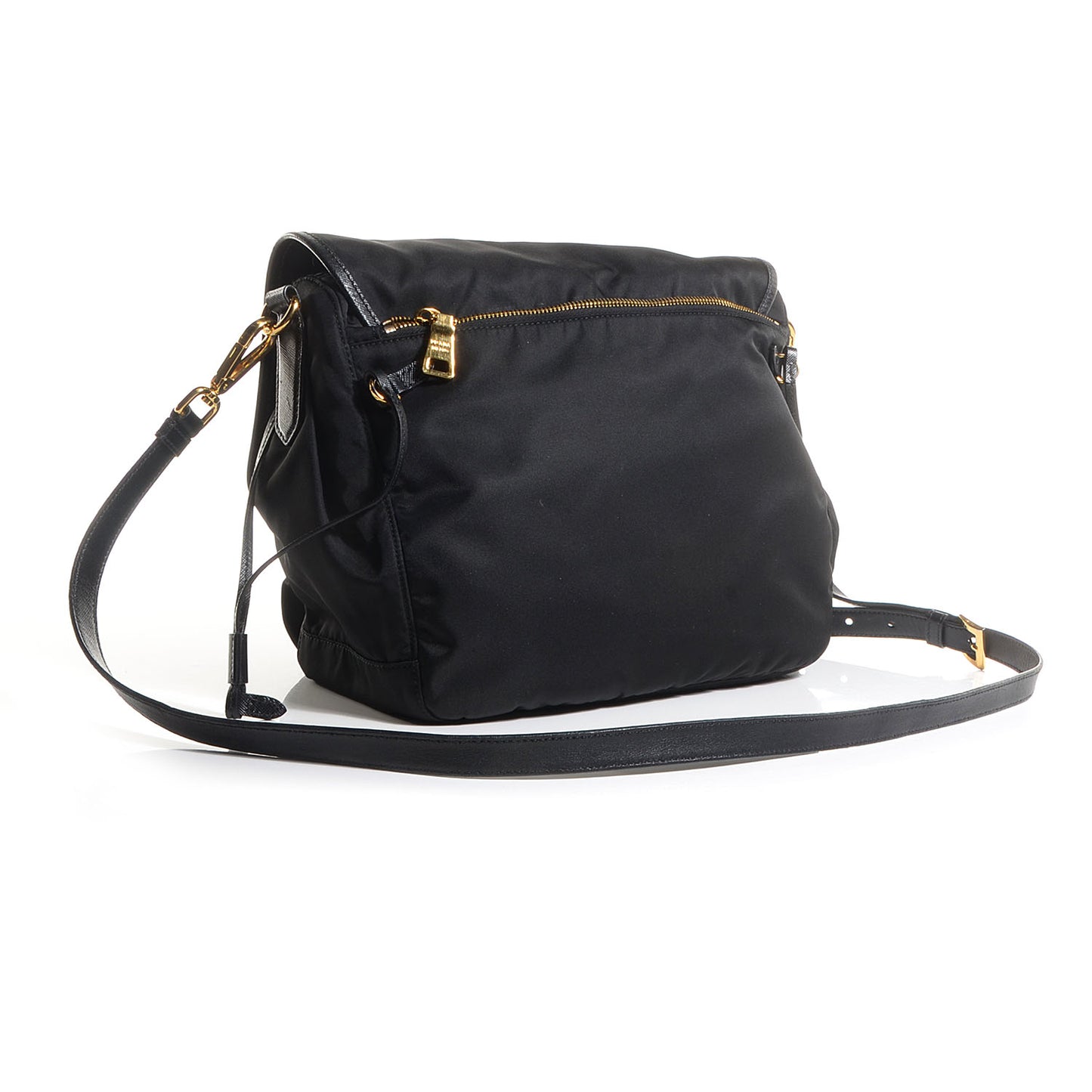 Tessuto Nylon Messenger Bag Nero Black