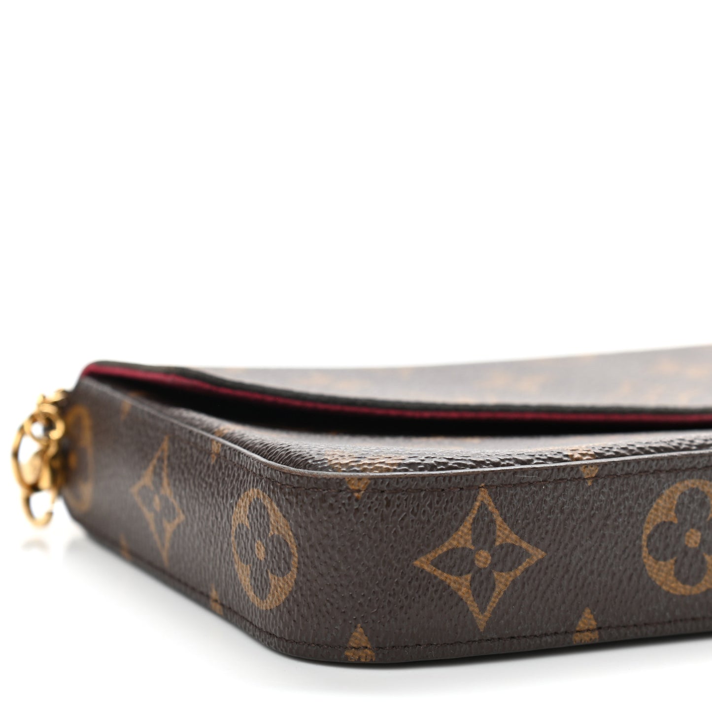 Monogram Pochette Felicie Chain Wallet Fuchsia