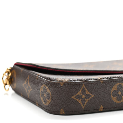 Louis Vuitton Monogram Pochette Felicie Chain Wallet Fuchsia 10 of 12