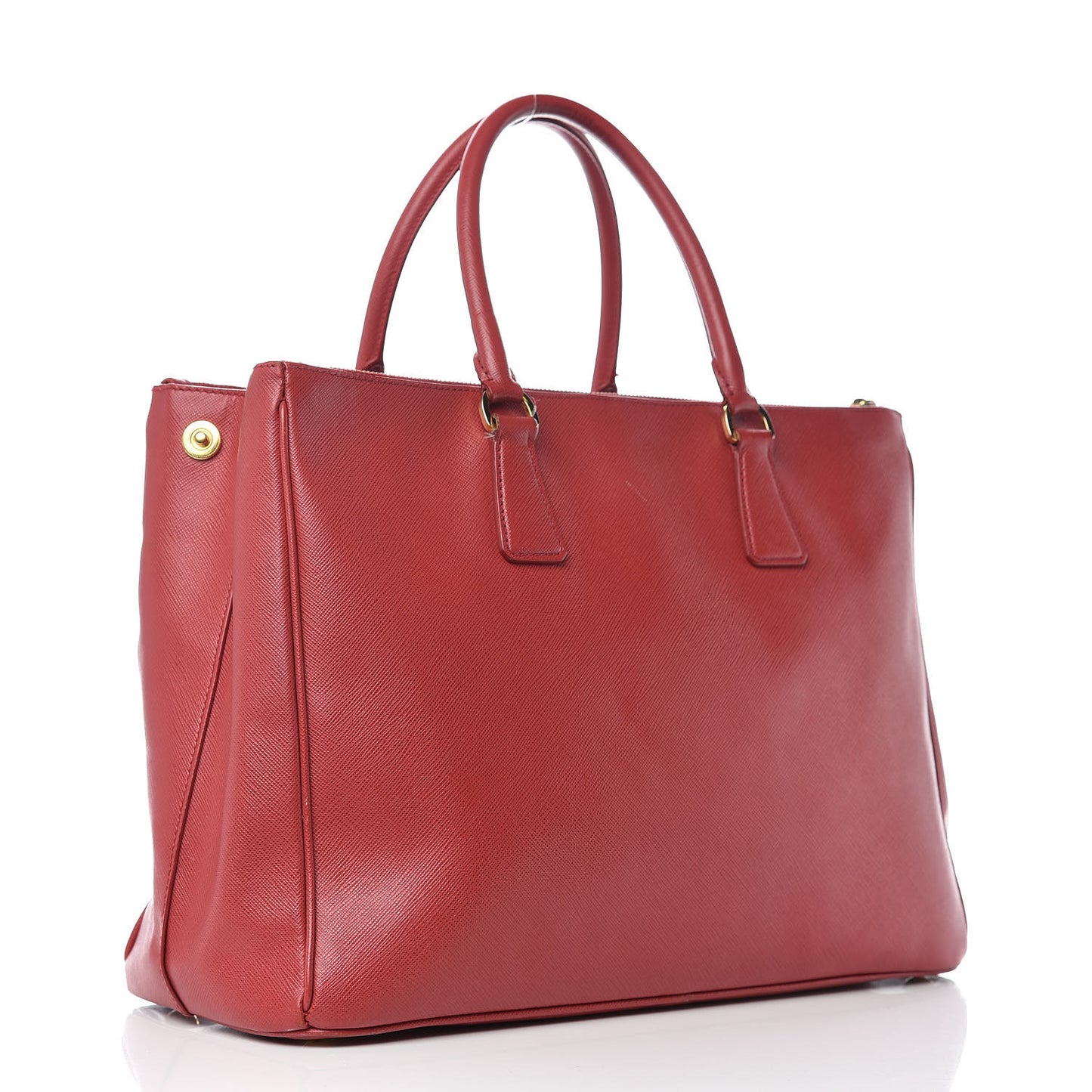 Saffiano Medium Galleria Double Zip Tote Fuoco