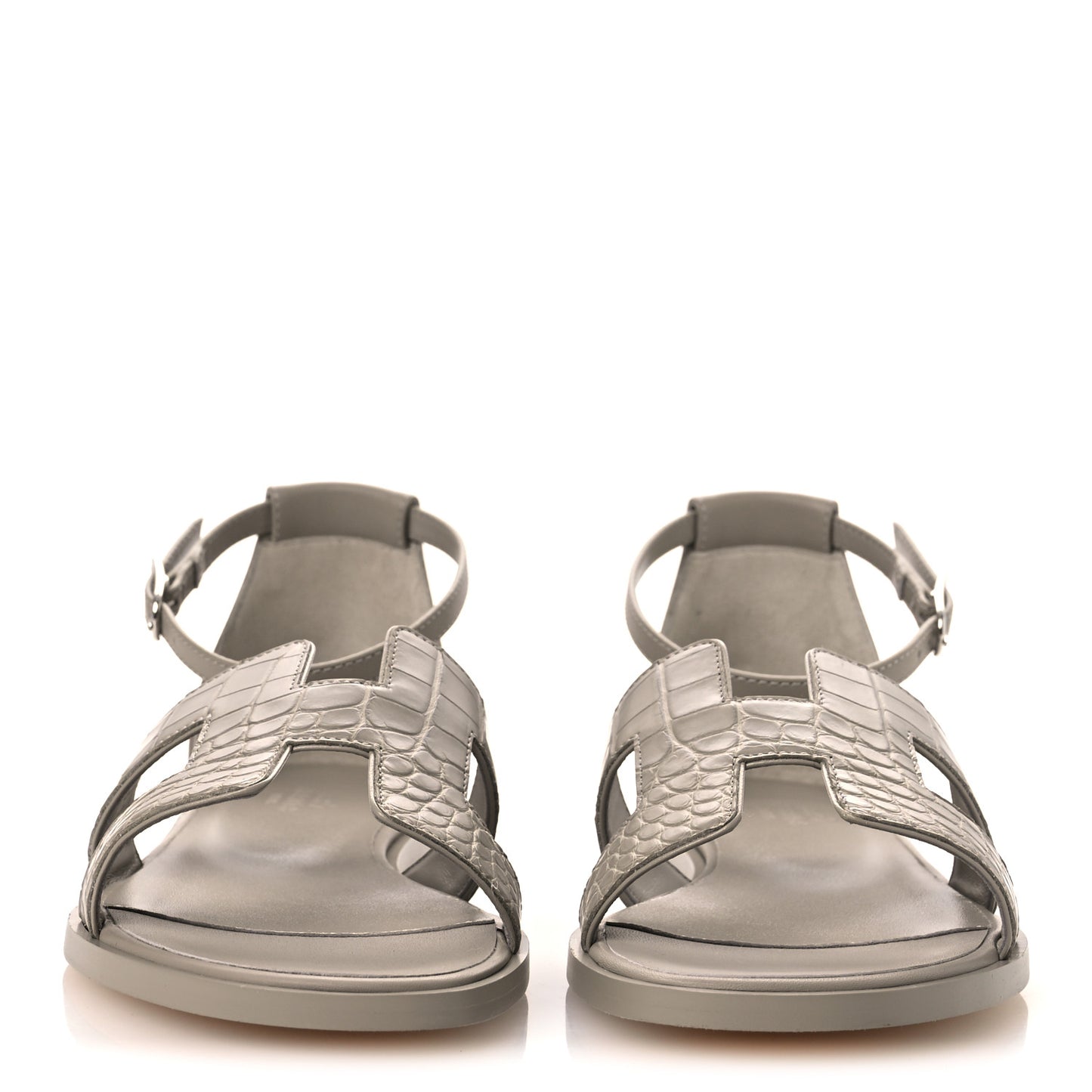 Matte Alligator Santorini Sandals 37 Beige Nomade