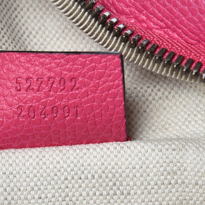 Gucci Grained Calfskin Small Logo Belt Bag Box Pink Green 7 of 10