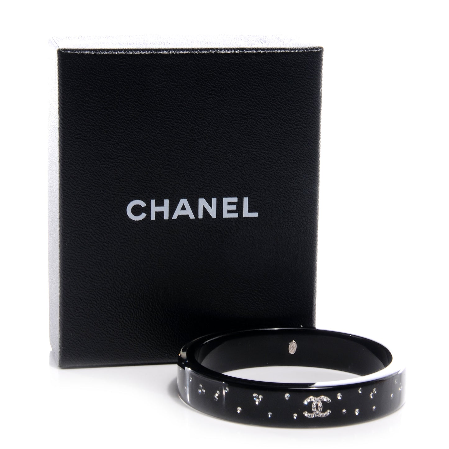 Resin Crystal CC Bangle Black
