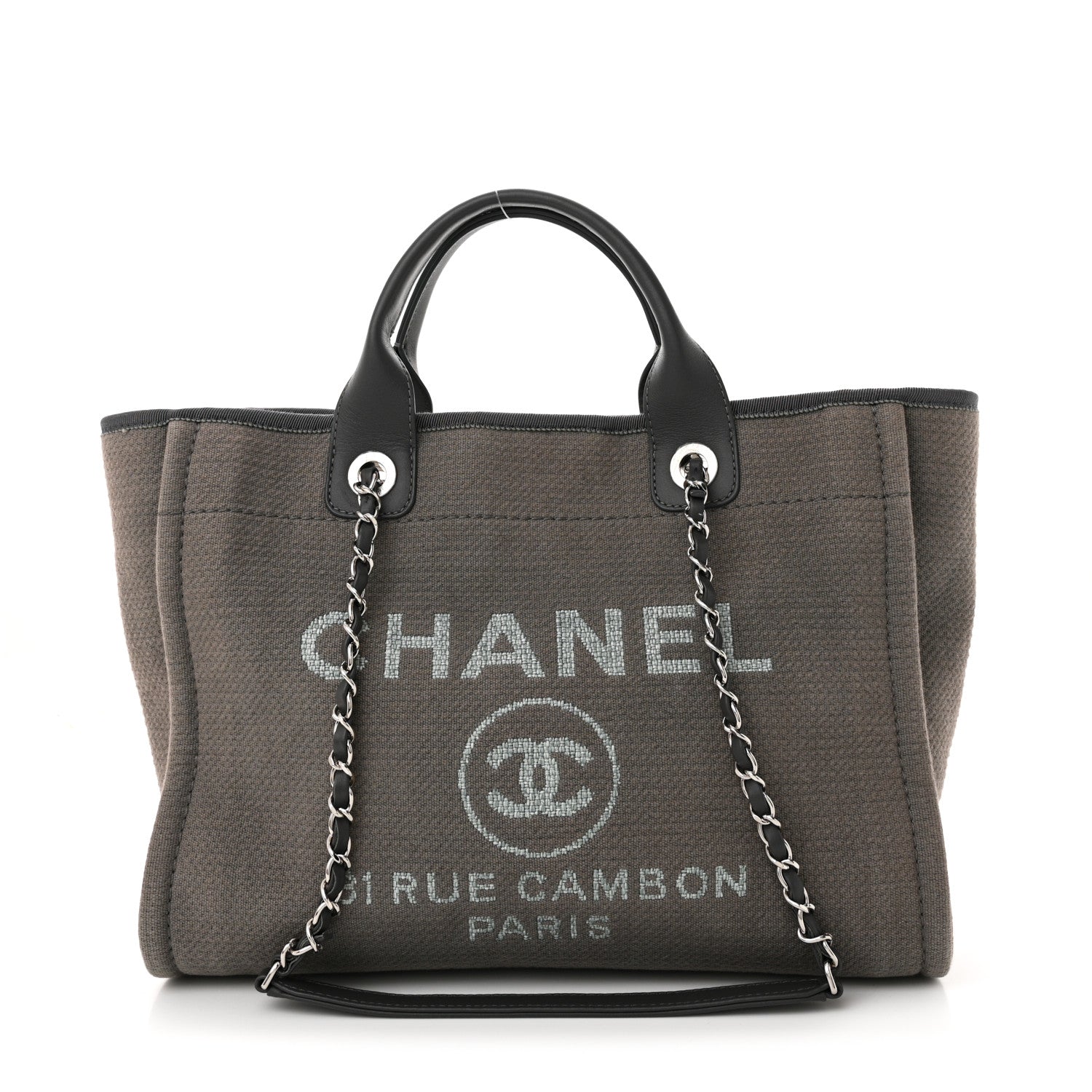 Chanel Mixed Fibers Small Deauville Tote Grey 1 of 11