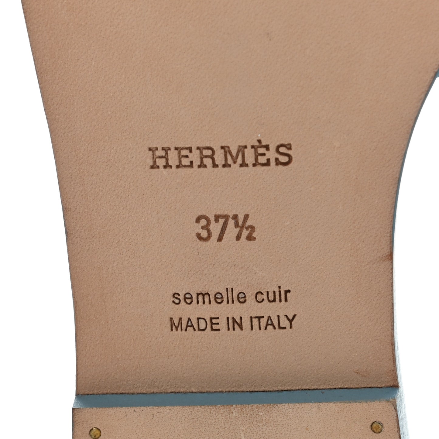 Calfskin Oran Sandals 37.5 Bleu Dorset