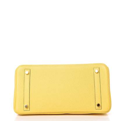 Hermes Taurillon Novillo Birkin 30 Jaune De Naples 31 of 36