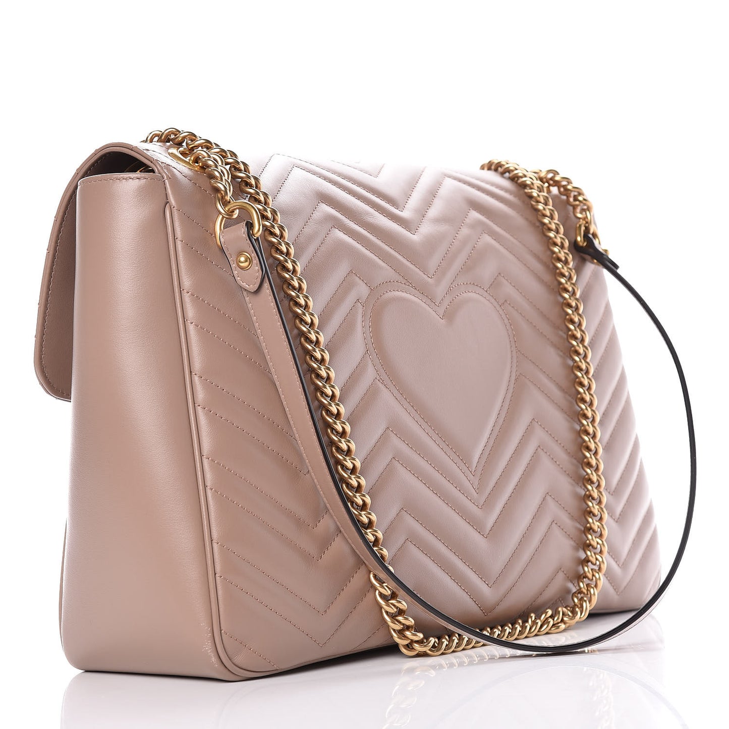 Calfskin Matelasse Large GG Marmont Shoulder Bag Porcelain Rose