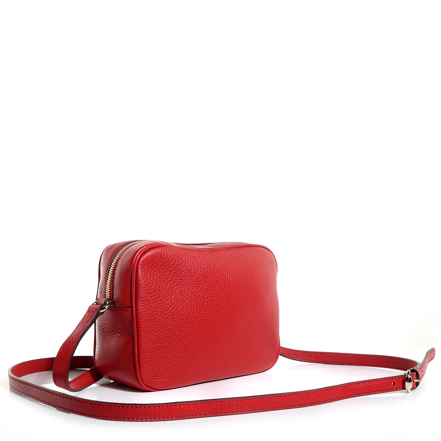 Gucci Pebbled Calfskin Small Soho Disco Bag Vibrant Red 3 of 9