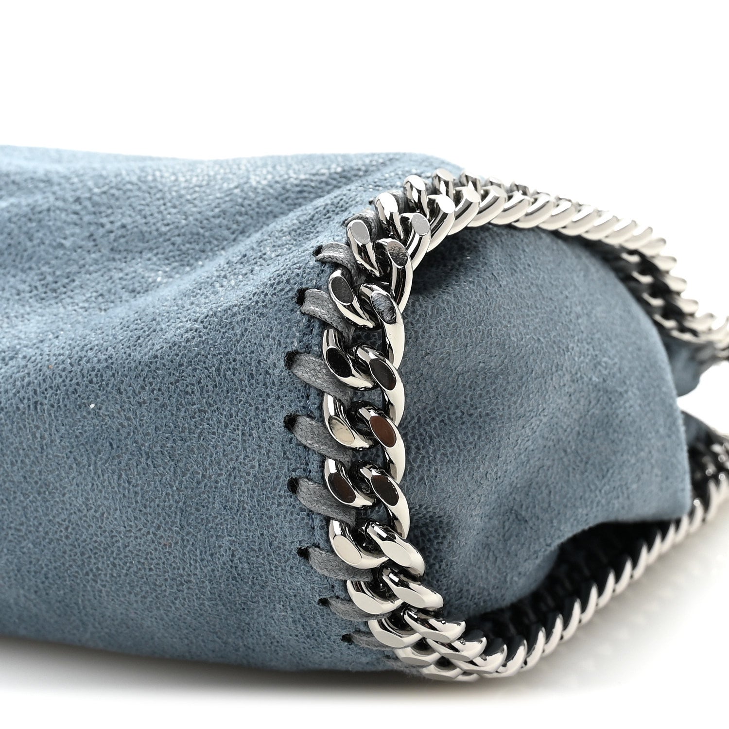 Stella McCartney Shaggy Deer Mini Falabella Fold Over Tote Light Blue 8 of 8