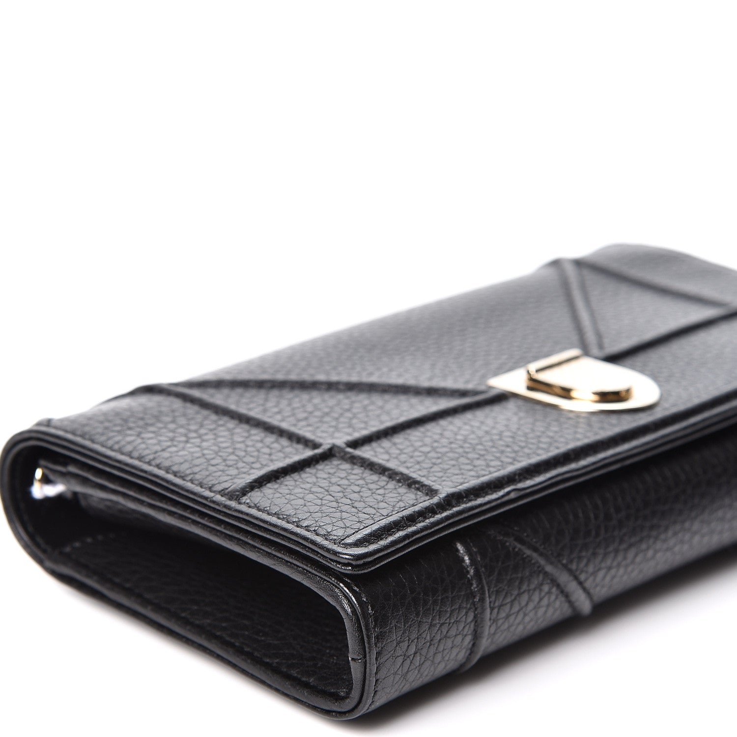 Christian Dior Grained Calfskin Diorama Croisiere Chain Wallet Black 7 of 9