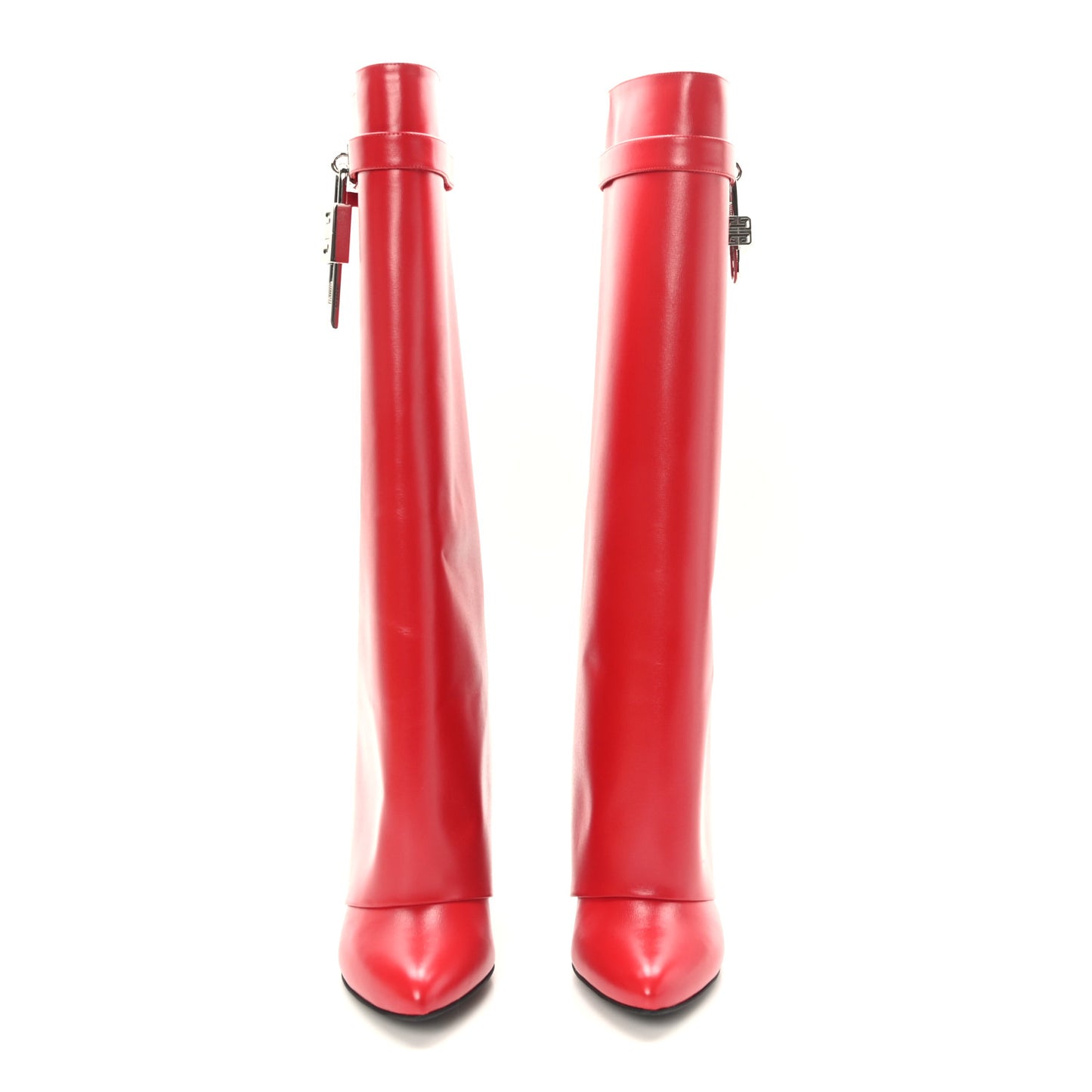 Calfskin Shark Lock Pant Boots 41 Red