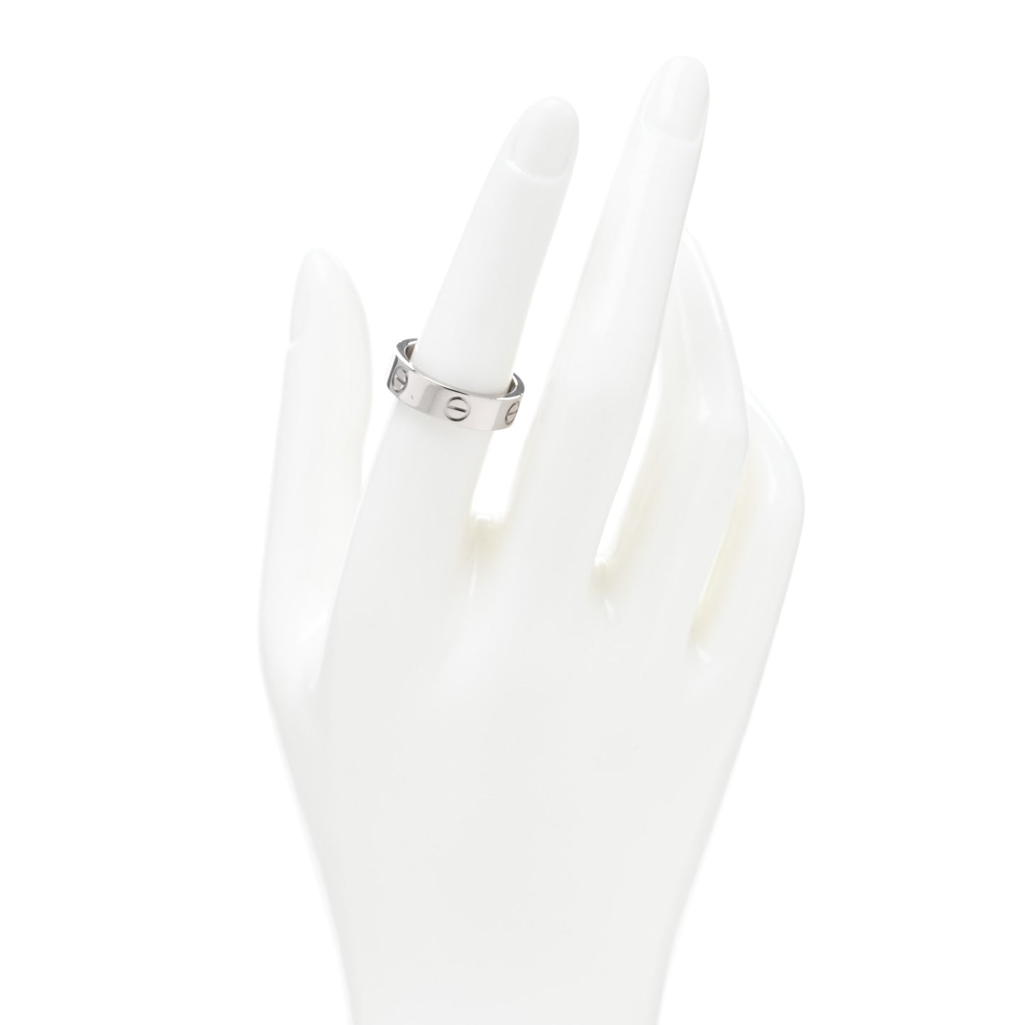 18K White Gold 5.5mm LOVE Ring 54 6.75