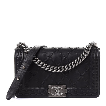 Chanel Caviar Stitched Medium Boy Flap Black 1 of 5