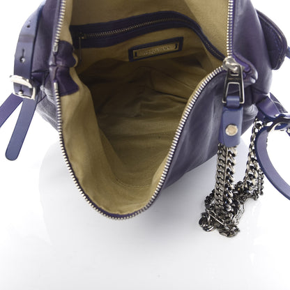Jimmy Choo Lambskin Small Biker Hobo Purple 5 of 12