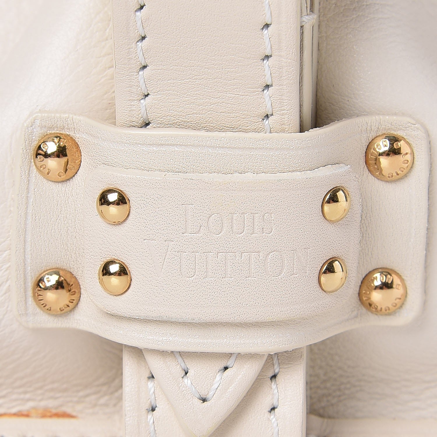 Louis Vuitton Calfskin Sac Louis White 11 of 14