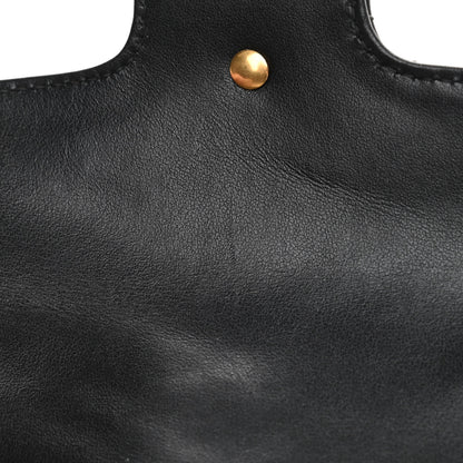 Gucci Calfskin Matelasse Super Mini GG Marmont Shoulder Bag Black 12 of 13