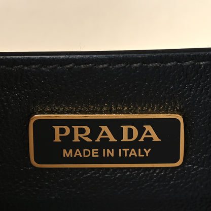 Prada City Calf Saffiano Cahier Bag Talco Black 5 of 7