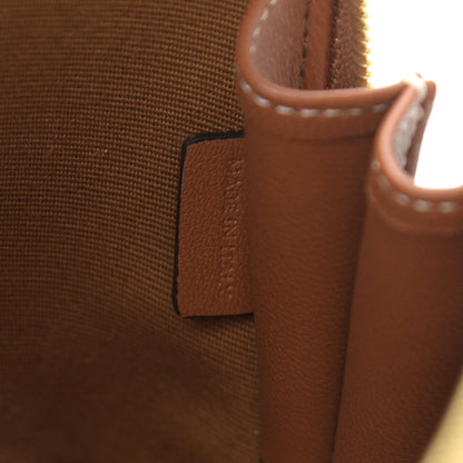 Celine Triomphe Canvas Calfskin Mini Clutch on Chain Tan 8 of 10