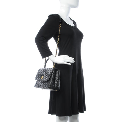 Chanel Caviar Quilted Small Coco Handle Flap Black 2 of 8