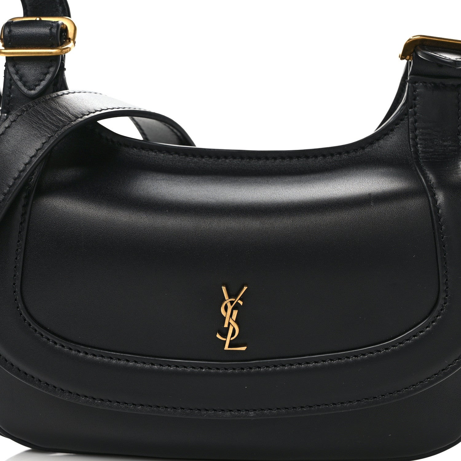 Saint Laurent Smooth Calfskin Small Charlie Shoulder Bag Black 7 of 12