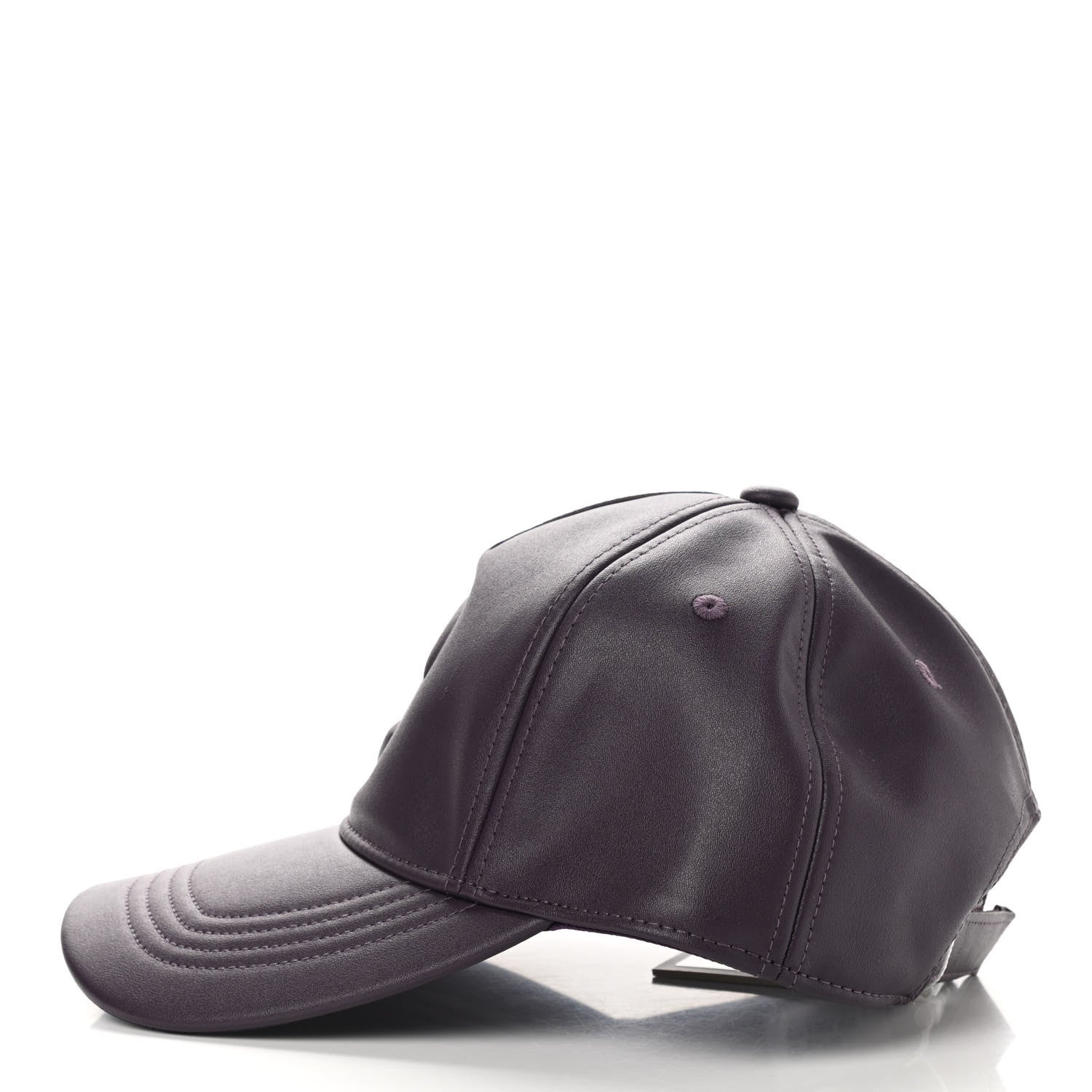 Telfar Vegan Leather Logo Embossed Hat Eggplant 4 of 8