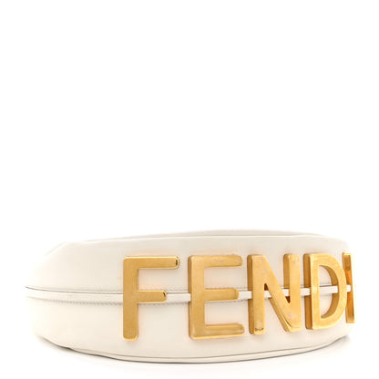 Fendi Vitello Grace Matte Small Fendigraphy Hobo Bag White Ice 4 of 16