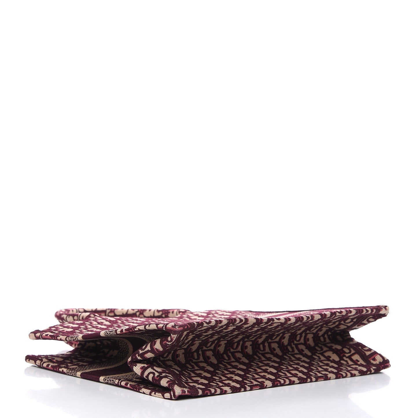 Oblique Medium Book Tote Burgundy Multicolor