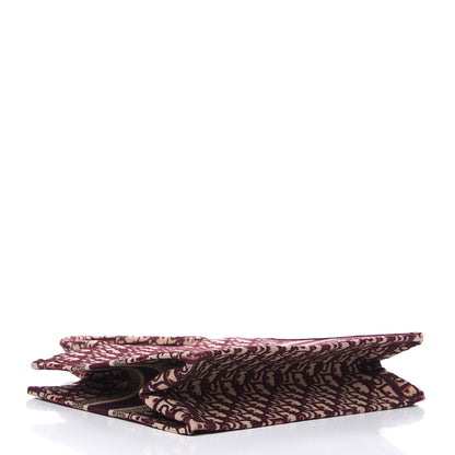 Christian Dior Oblique Medium Book Tote Burgundy Multicolor 4 of 15