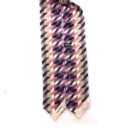 Chanel Silk CC Bandeau Scarf Purple Pink Multicolor 2 of 4