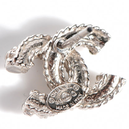 Chanel Crystal CC Earrings Silver 9 of 11