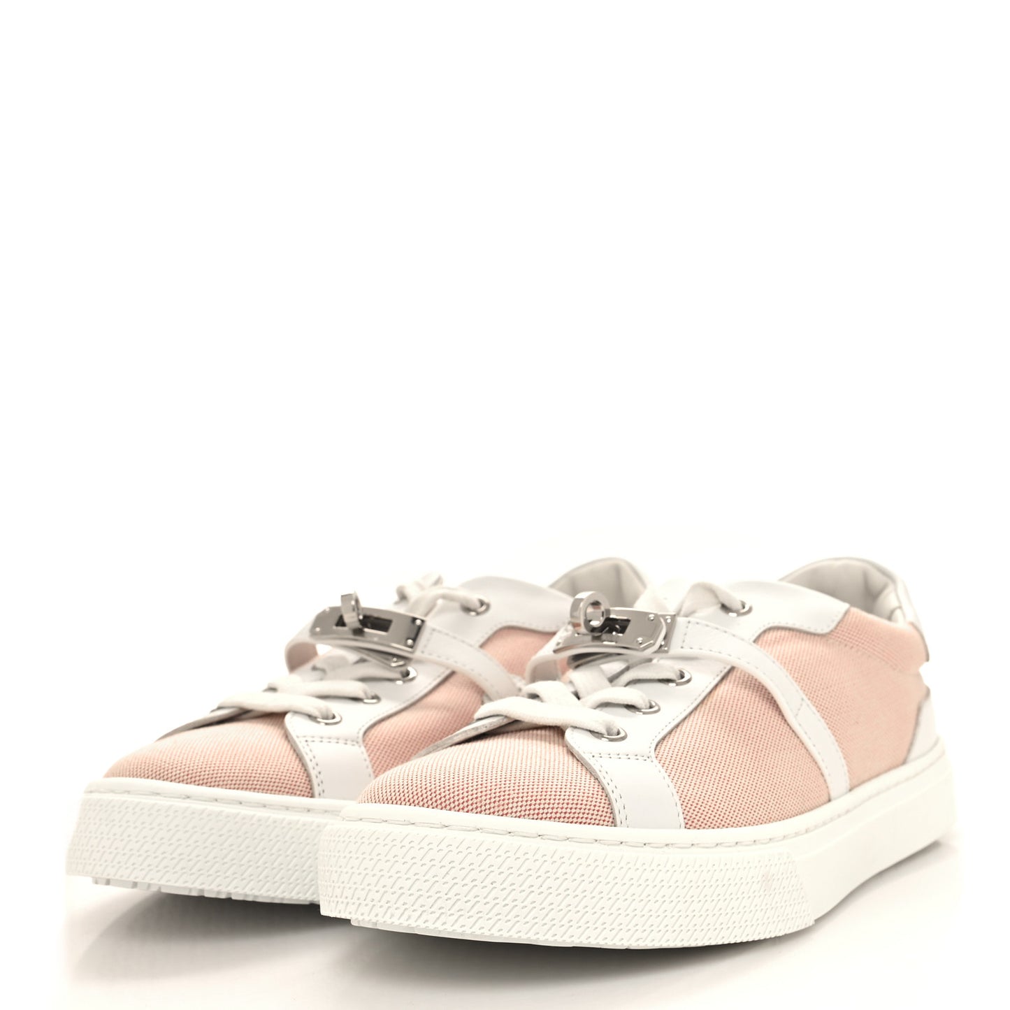 Calfskin Canvas Day Sneakers 37.5 Framboise White