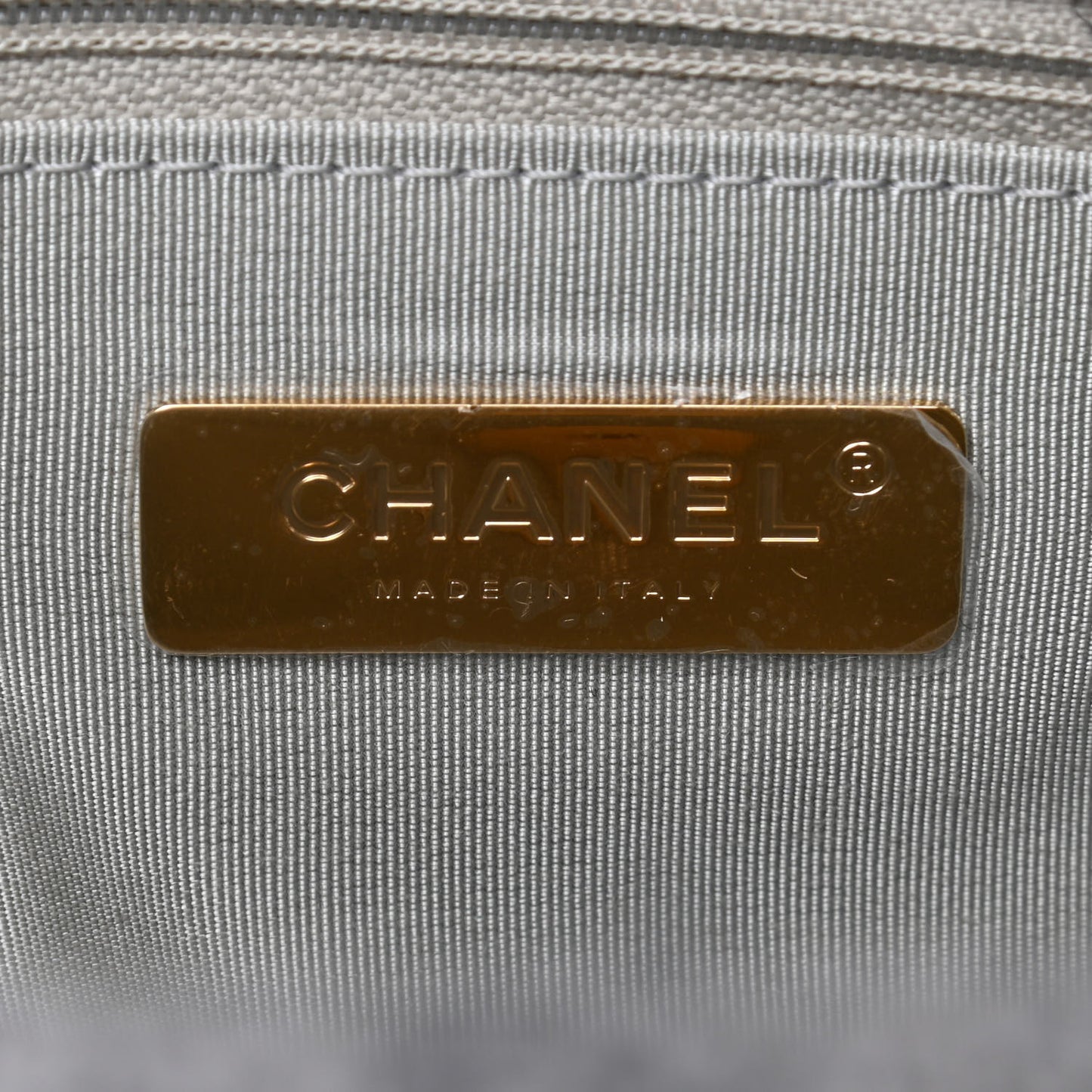 Tweed Quilted Large Chanel 19 Flap Grey
