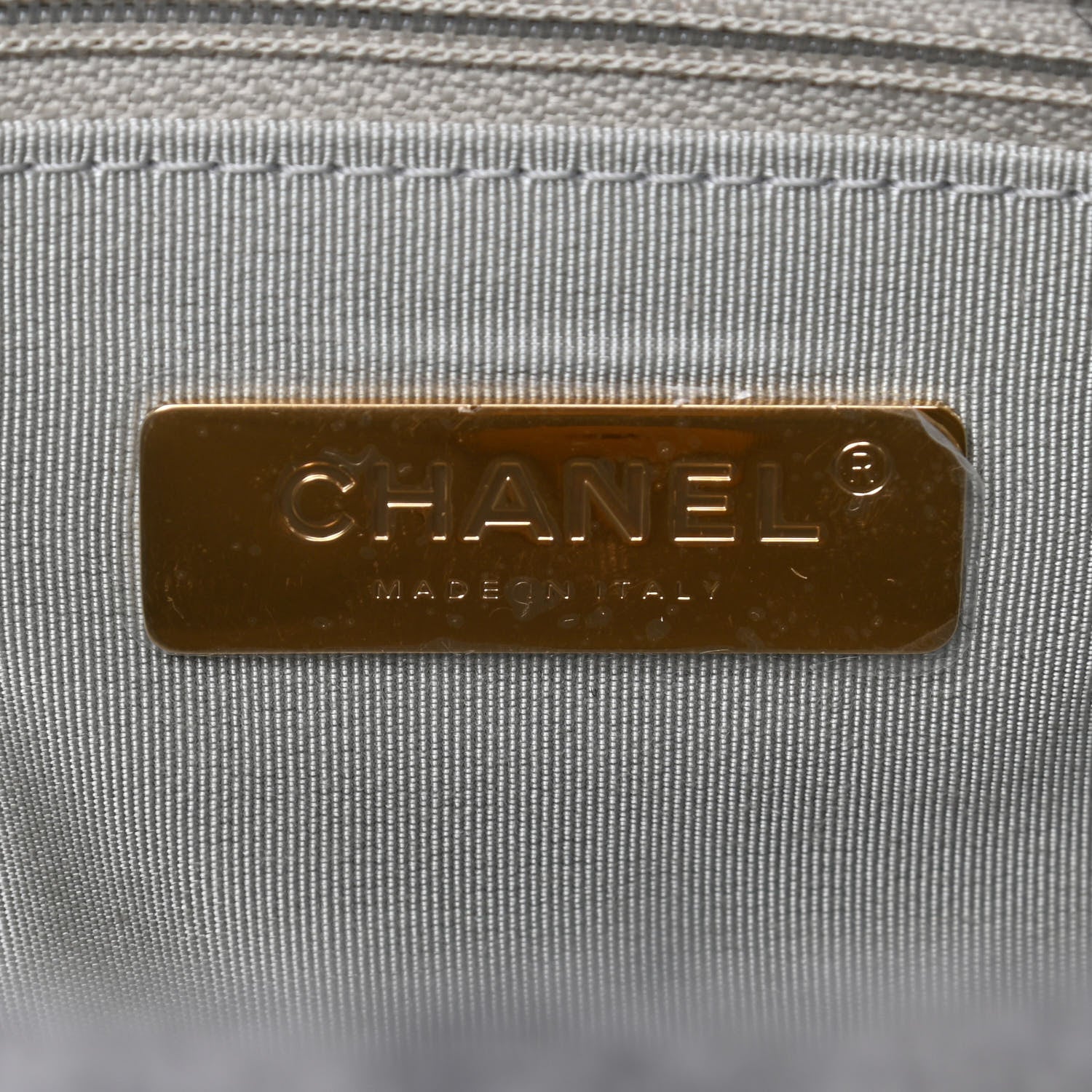 Chanel Tweed Quilted Large Chanel 19 Flap Grey 5 of 9