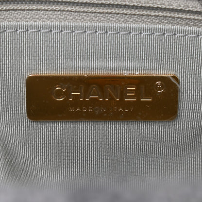 Chanel Tweed Quilted Large Chanel 19 Flap Grey 5 of 9