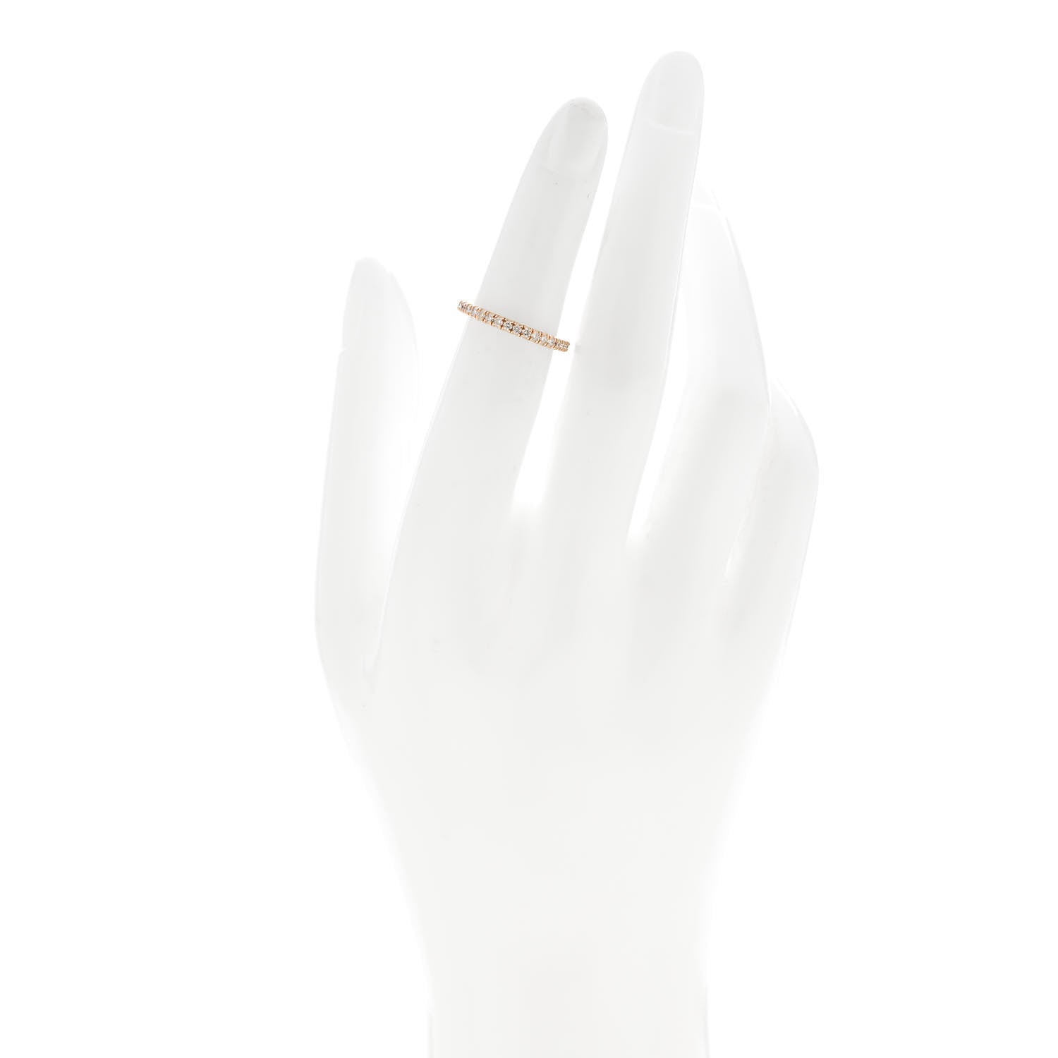 Cartier 18K Pink Gold Diamond 2mm Etincelle de Cartier Wedding Band Ring 48 4.5 2 of 4