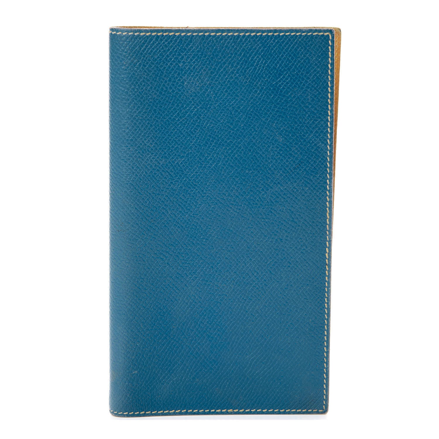 Hermes Courchevel Bi-Color Agenda Cover Bleu France Jaune 1 of 6
