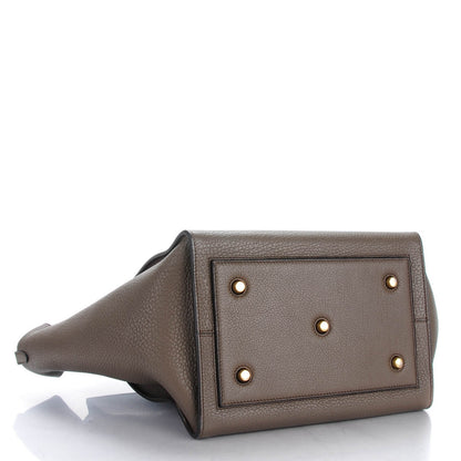Celine Crisped Calfskin Small Tie Knot Tote Dark Khaki 5 of 8