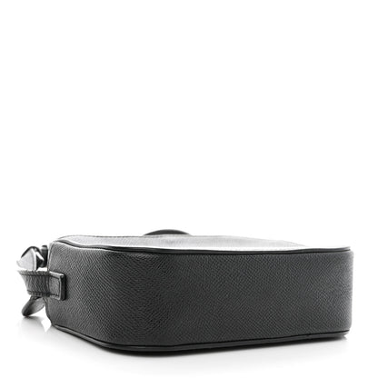 Balenciaga Signature Grained Calfskin Logo XS Ville Camera Bag Black White 4 of 13