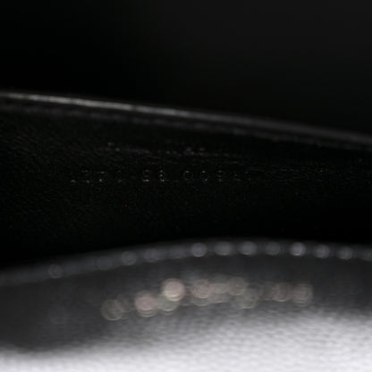 Saint Laurent Grain De Poudre Textured Mixed Matelasse Triquilt Medium Monogram Monochrome Satchel Black 8 of 11