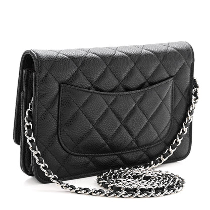 Chanel Caviar Quilted Wallet on Chain WOC Black 3 of 11
