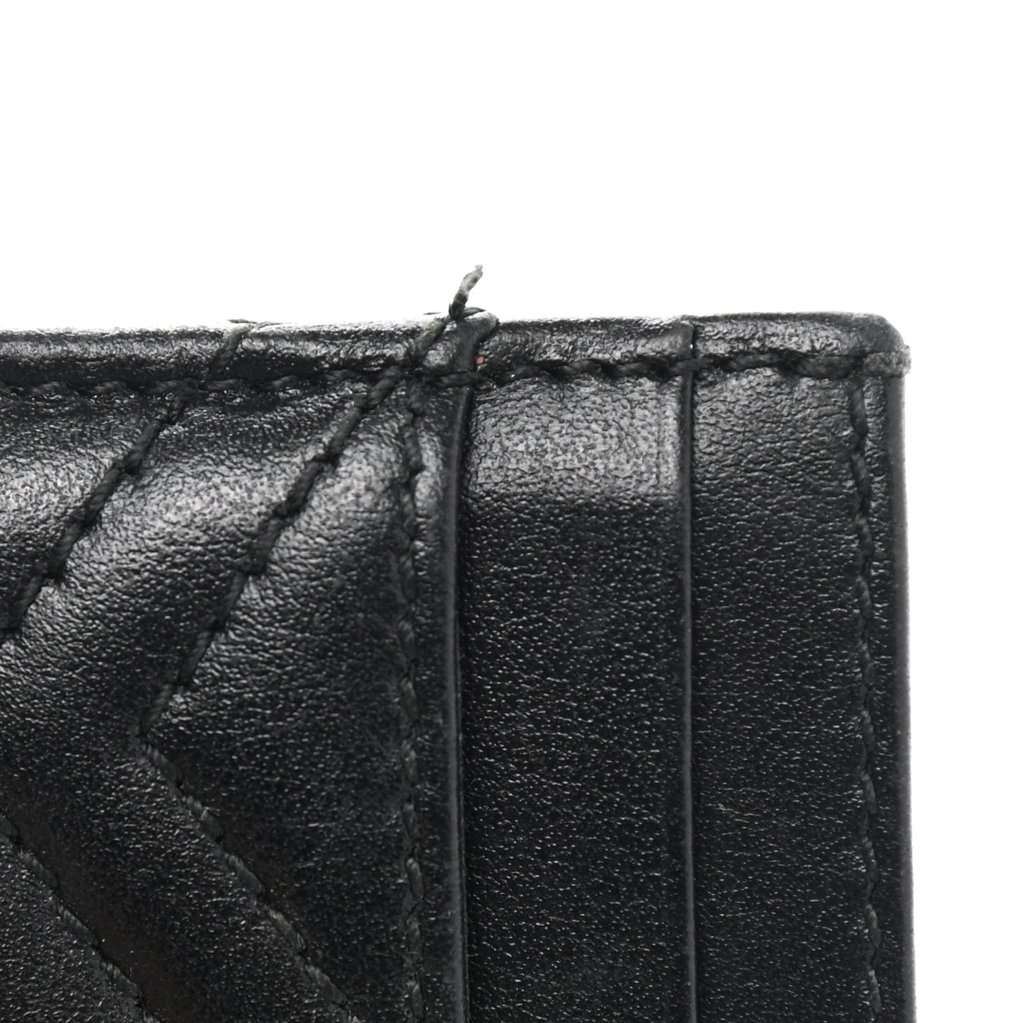 Calfskin Matelasse GG Marmont Card Holder Black