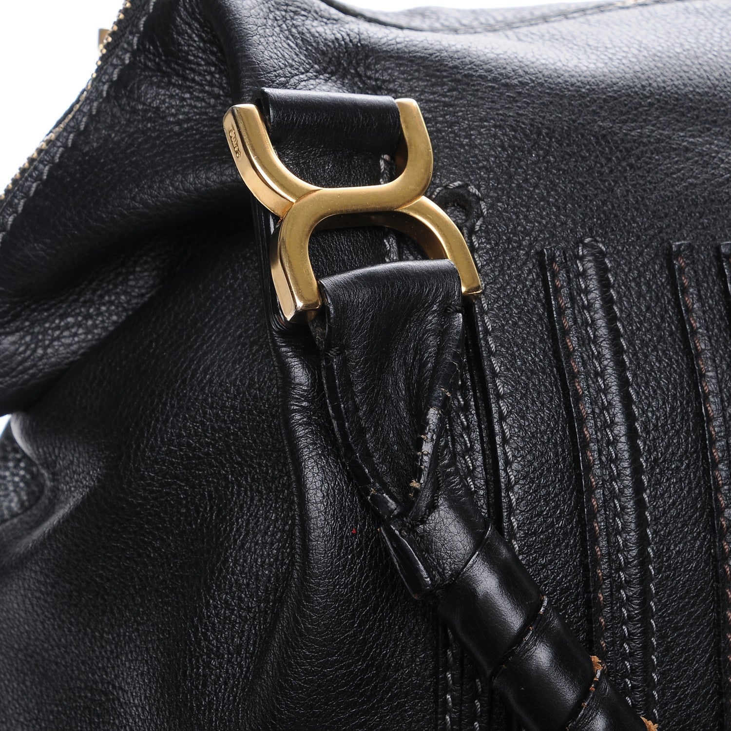 Chloe Calfskin Large Marcie Satchel Black 11 of 12
