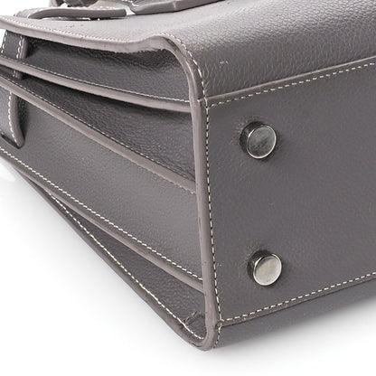 Saint Laurent Grained Calfskin Topstich Baby Sac De Jour Grey 10 of 15