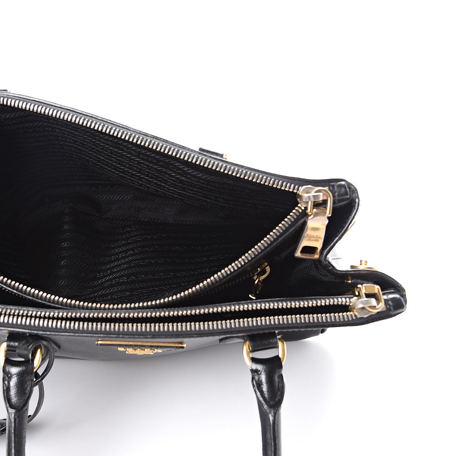Prada Saffiano Small Galleria Double Zip Tote Black 4 of 29