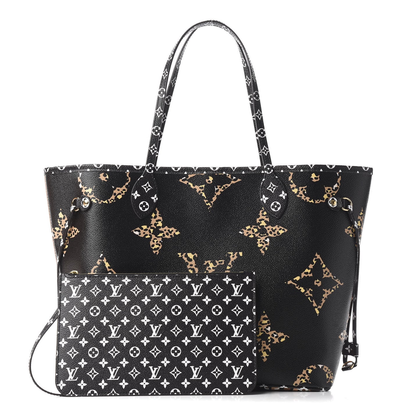 Monogram Giant Jungle Neverfull MM Black