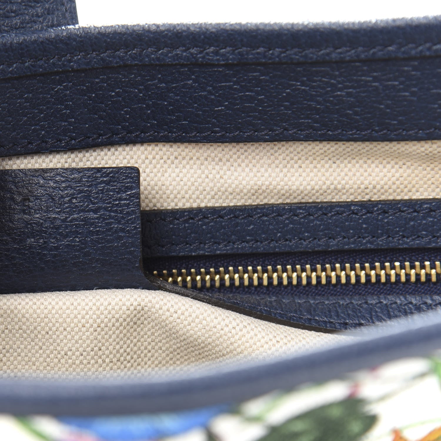 Gucci Canvas Flora Medium Jackie Hobo Blue Agata 7 of 11